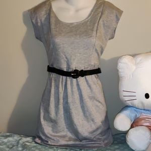 Forever 21 Gray Belted Dress M